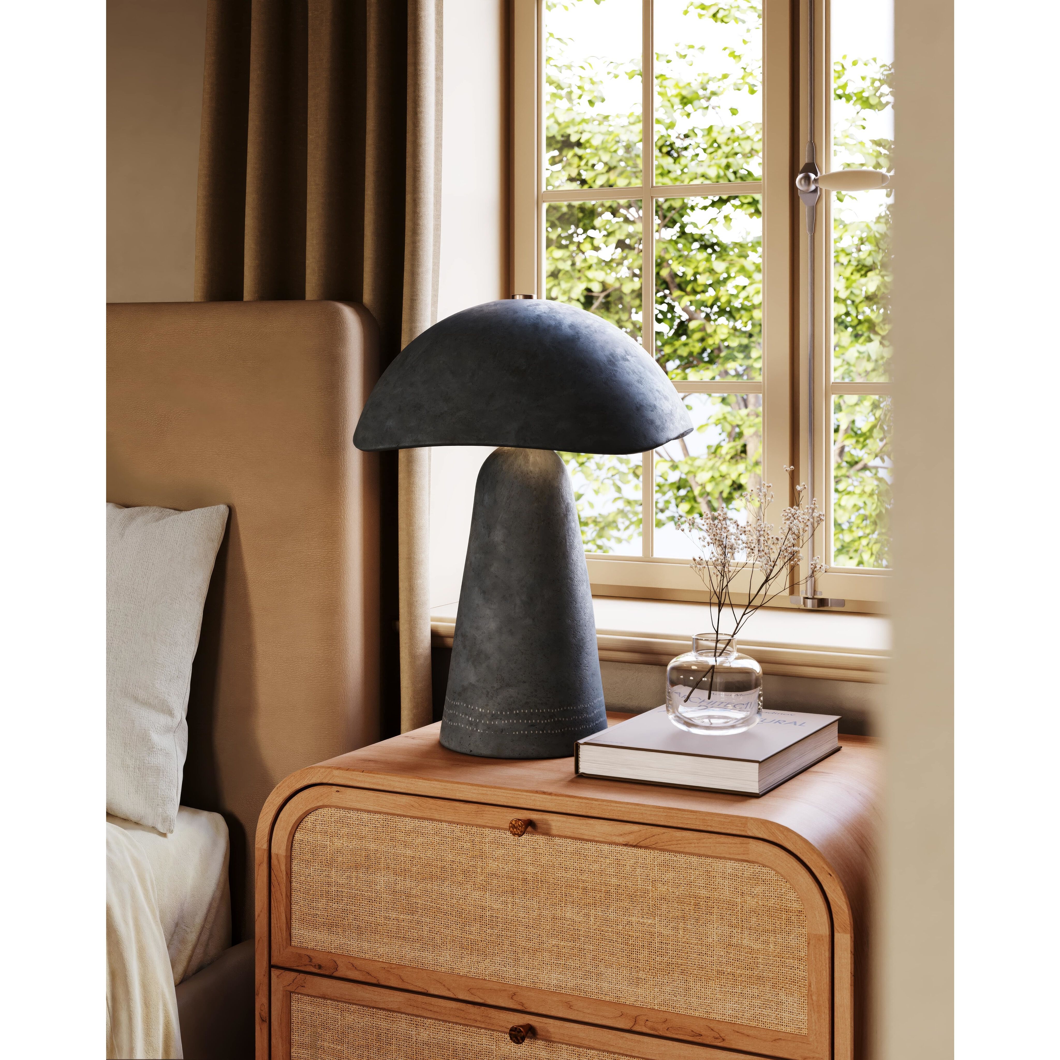 Soloma 20.75 inch 3 watt Patina Brass and Ceramic Artisan Ash Table Lamp Portable Light